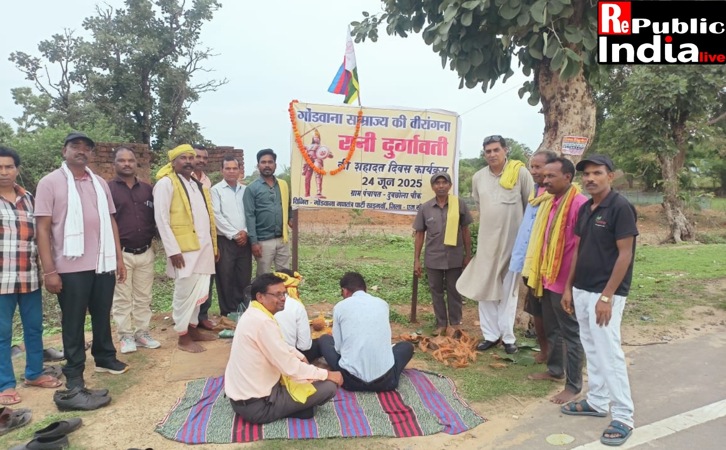 Picsart_25-06-25_09-03-29-238 ग्राम दूबछोला में गो ग़ पा द्वारा मनाया गया रानी दुर्गावती बलिदान दिवस।   