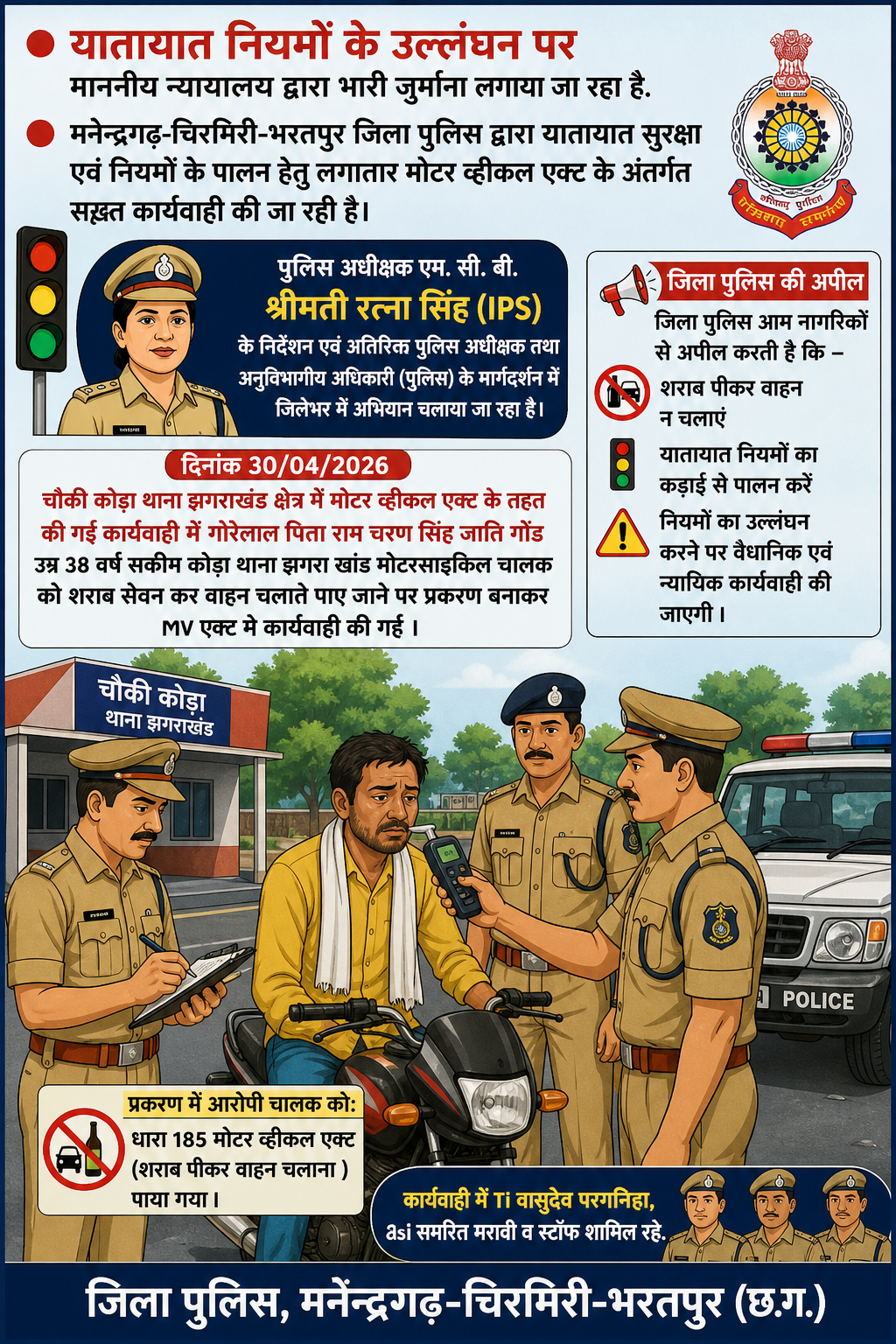 file_000000000e1c720babab0d9ce581a1be यातायात नियमों के उल्लंघन पर माननीय न्यायालय द्वारा भारी जुर्माना लगाया जा रहा है।