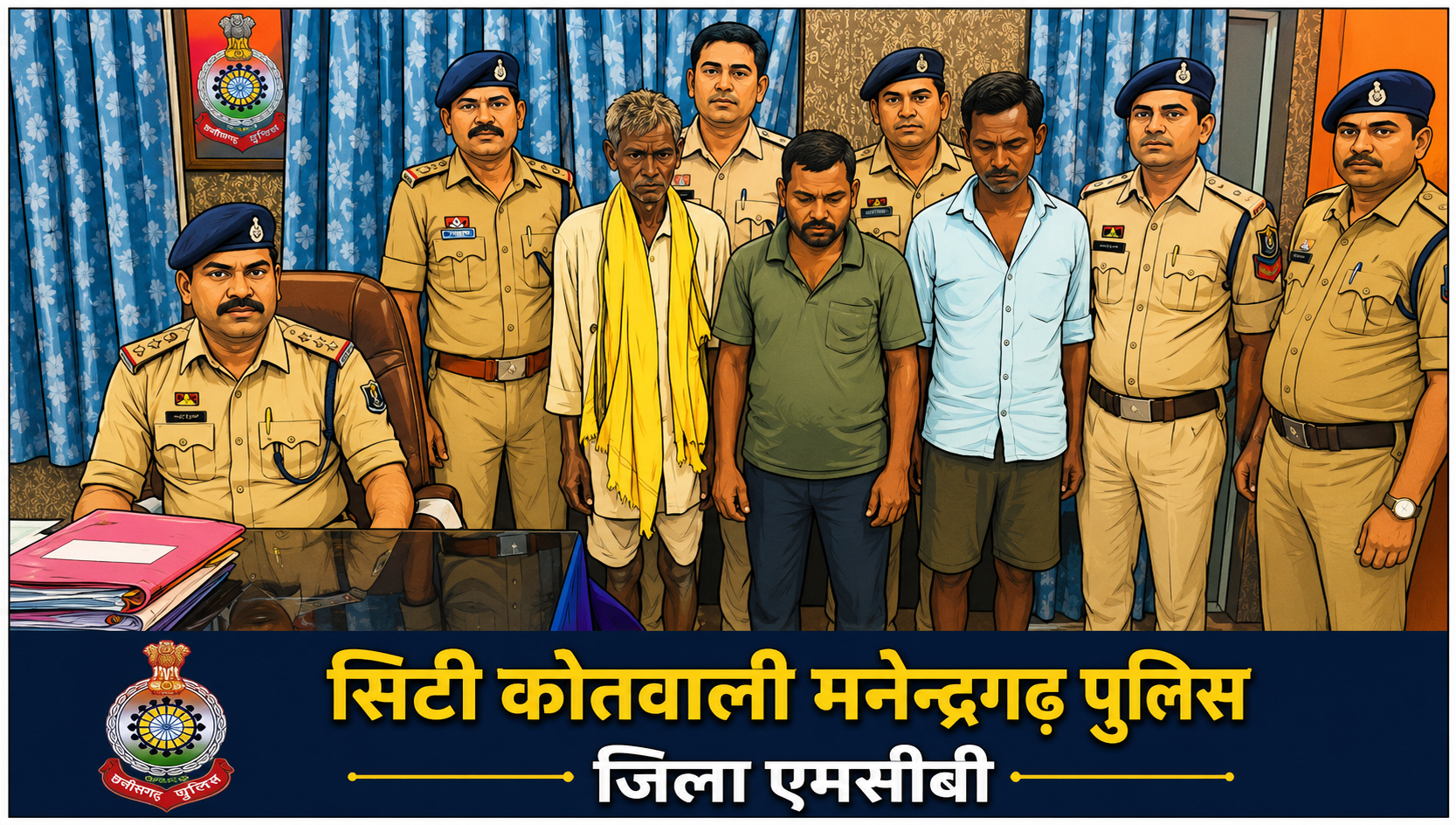 file_000000007aa0720ba40172b4a8290420 हत्या के मामले में कोतवाली मनेन्द्रगढ़ पुलिस की बड़ी कार्रवाई, तीन आरोपी गिरफ्तार।